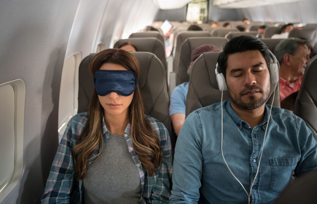 voyageurs dans l'avion