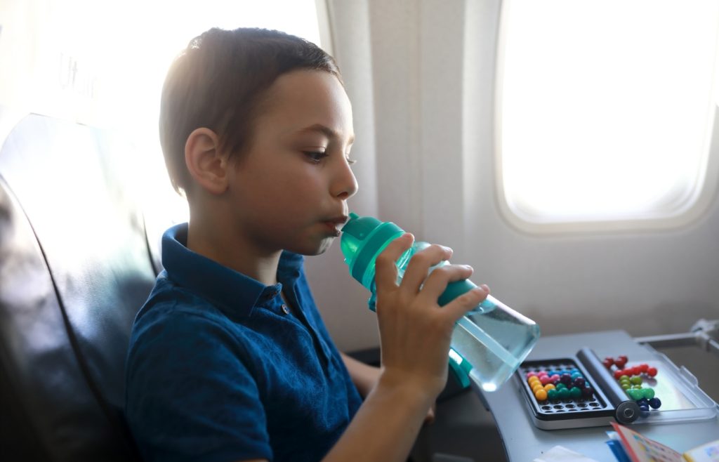 gourde dans l'avion