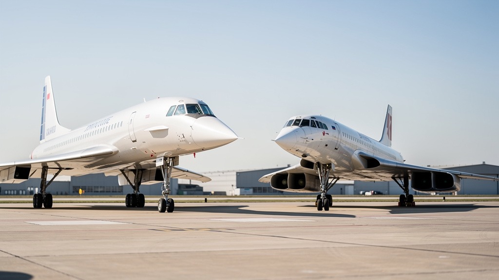 Les avions : le Concorde et le Tupolev à couper le souffle