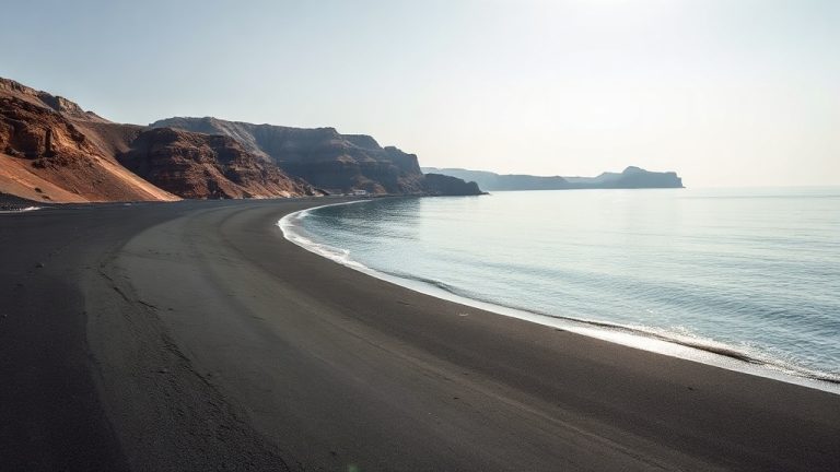 Kamari Thira : tout savoir sur la plage noire de Santorin en 2026