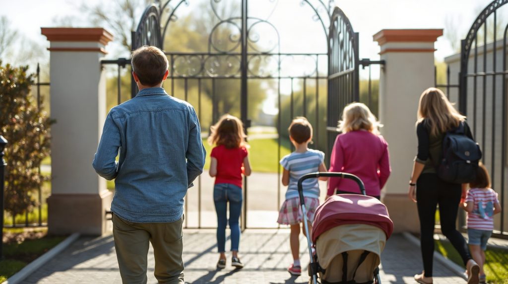 Visiteurs à l'entrée d'Europa-Park à Rust en Allemagne