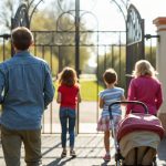 Visiteurs à l'entrée d'Europa-Park à Rust en Allemagne