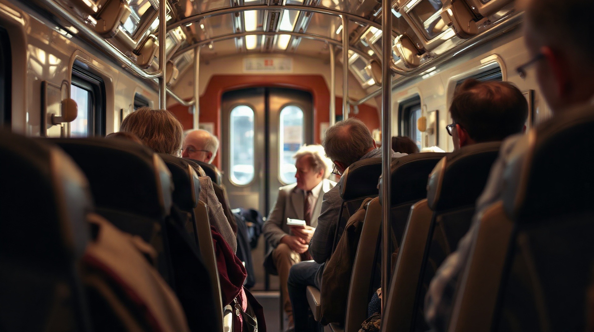 Voyageurs à bord d'un train Intercités direction le sud de la France