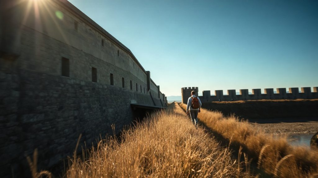 Vue des remparts du Fort Médoc depuis les douves
