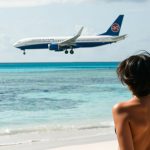 Avion survolant les Caraïbes