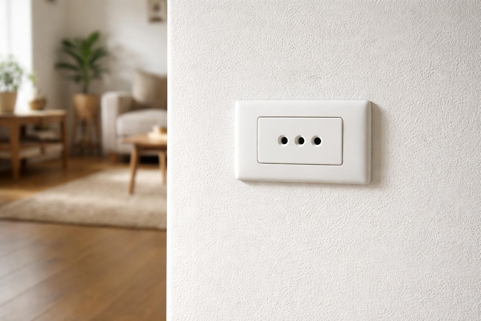 Prise électrique italienne de type L dans un mur